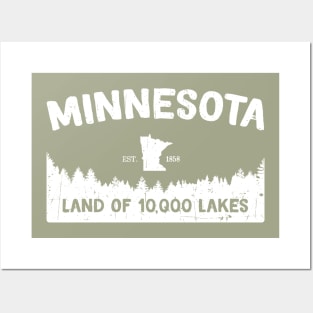 Minnesota, Land of 10,000 Lakes Posters and Art